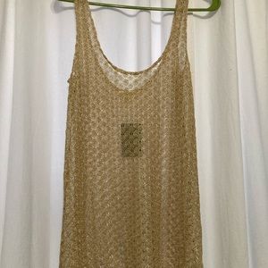 Papier Anthropologie gold sheet top NWT size small